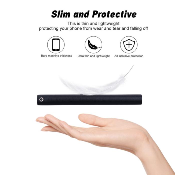 OEM - Samsung Galaxy A35 5G Skal Ultra-Tunn Konstläder + Plast - Svart