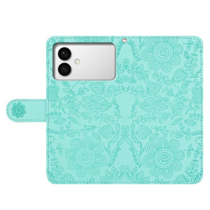 OEM - Samsung Galaxy S26 Edge Fodral Äkta Läder Skydd - Ljusgrön