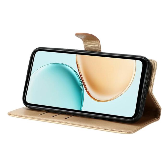 OEM - Samsung Galaxy S26 Edge Fodral Läder Flip Skydd - Guld