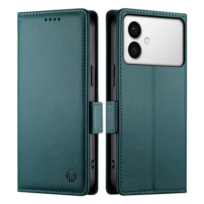 OEM - Samsung Galaxy S26 Edge Fodral PU Läder Ställ - Svartgrön