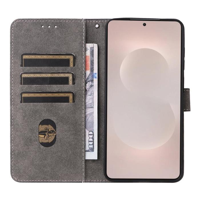 OEM - Samsung Galaxy S26 Edge Fodral RFID Skydd Konstläder - Brun