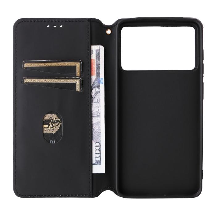 OEM - Samsung Galaxy S26 Edge Fodral Rhombus Pr präglat Äkta Läder - Svart