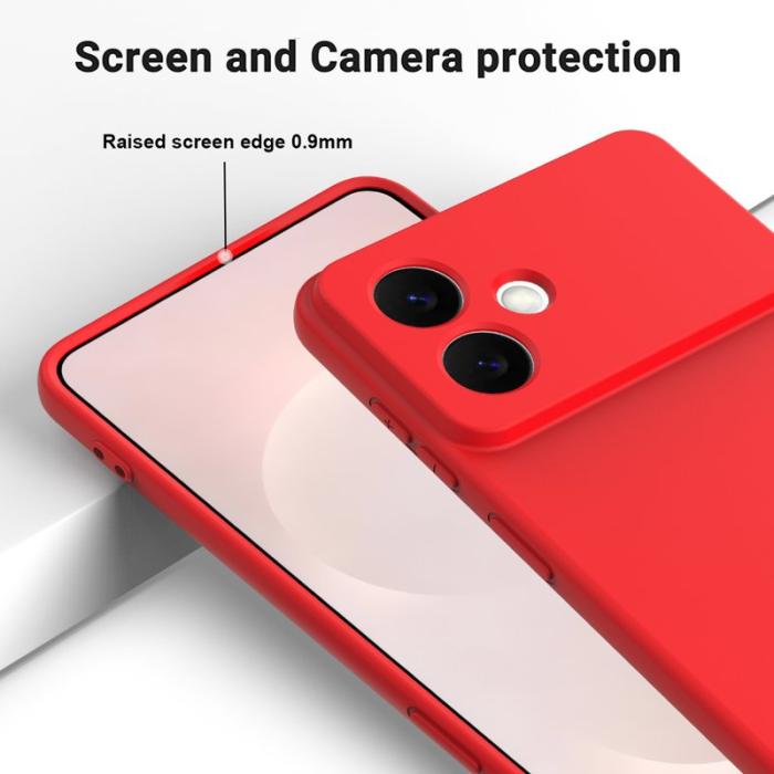 OEM - Samsung Galaxy S26 Edge Skal Flytande Silikon - Röd