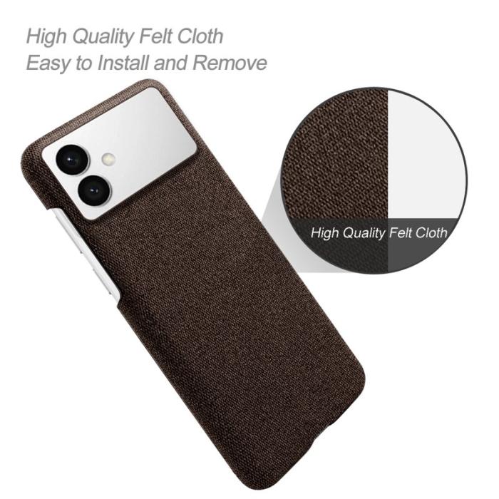 OEM - Samsung Galaxy S26 Edge Skal Klädd Textur Anti-Scratch Plast - Brun