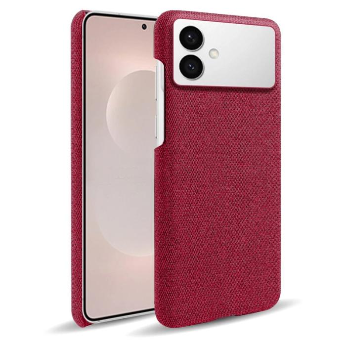 OEM - Samsung Galaxy S26 Edge Skal Klädd Textur Anti-Scratch Plast - Röd