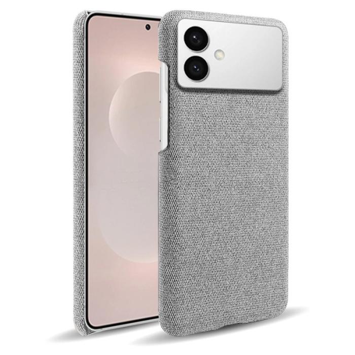 OEM - Samsung Galaxy S26 Edge Skal Kläde Textur Anti-Scratch Plast - Ljusgrå