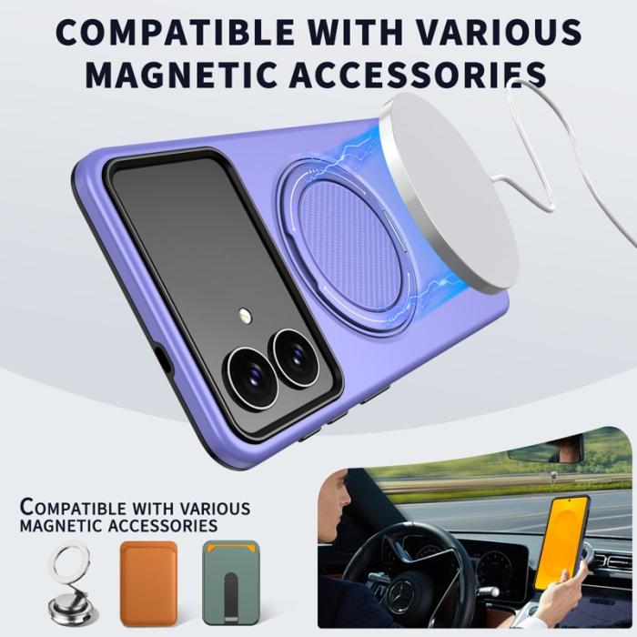 OEM - Samsung Galaxy S26 Edge Skal Magnetiskt TPU + PC Bakcover - Lila