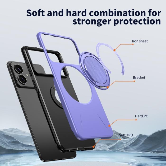 OEM - Samsung Galaxy S26 Edge Skal Magnetiskt TPU + PC Bakcover - Lila