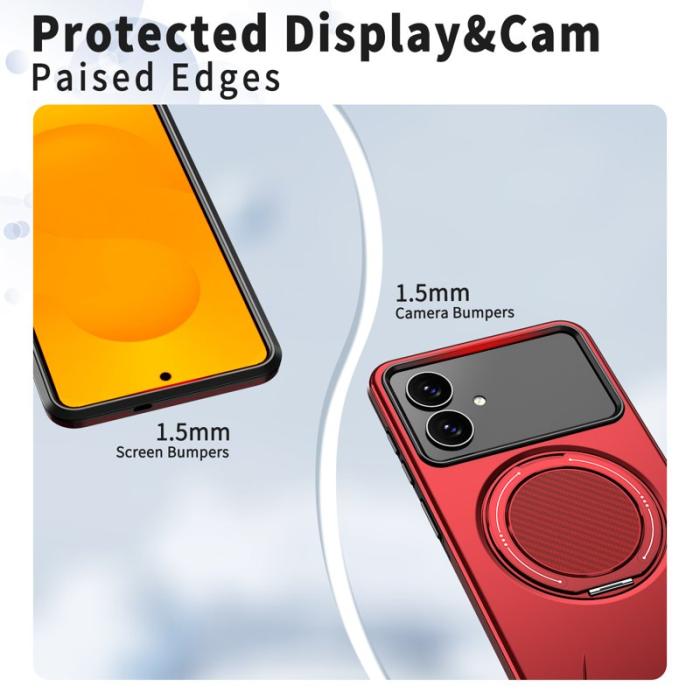 OEM - Samsung Galaxy S26 Edge Skal Magnetiskt TPU + PC Baksida - Röd