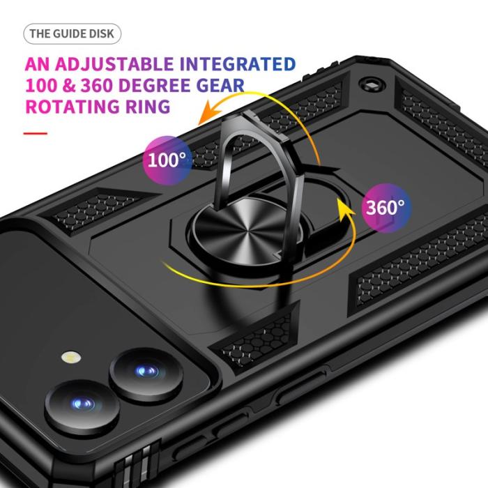 OEM - Samsung Galaxy S26 Edge Skal Plast Med Ställning - Svart