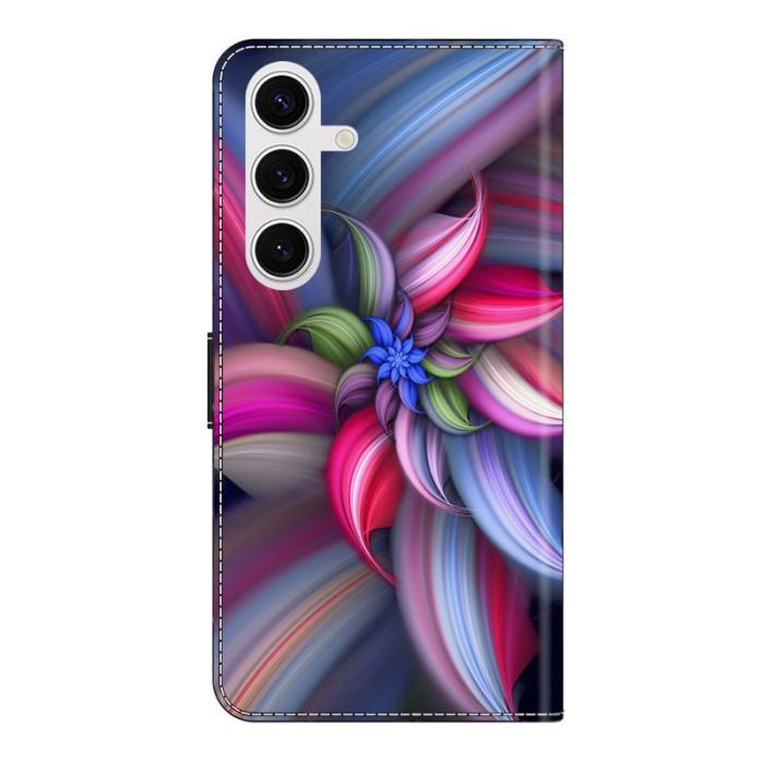 OEM - Samsung Galaxy S26 Plus Fodral 3D Mönster PU Läder - Färgglada Blommor