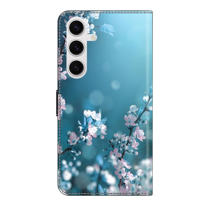 OEM - Samsung Galaxy S26 Plus Fodral 3D Mönster PU Läder Ställ - Plommonblommor