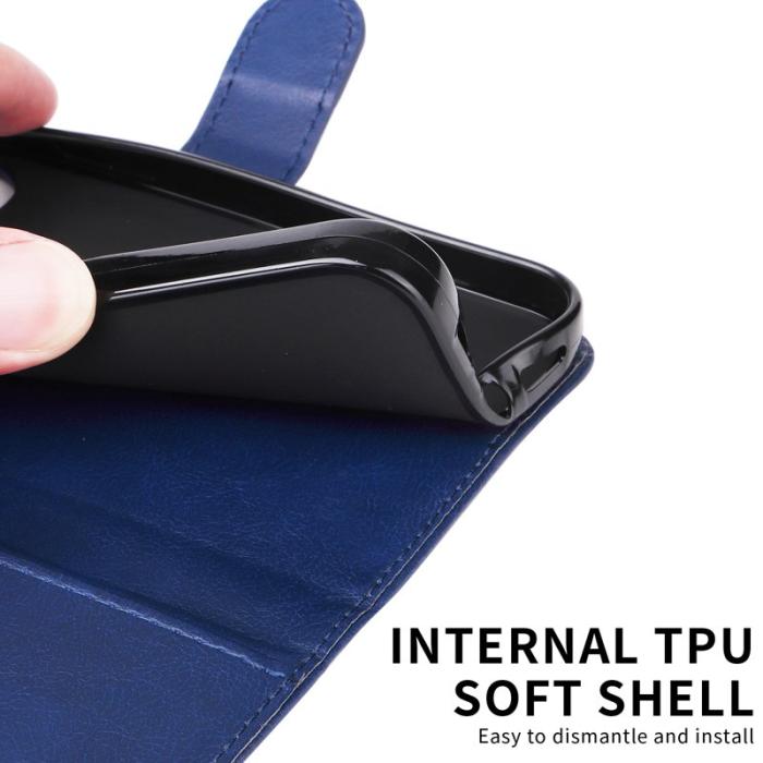 OEM - Samsung Galaxy S26 Plus Fodral Äkta Läder Med Rem - Blå