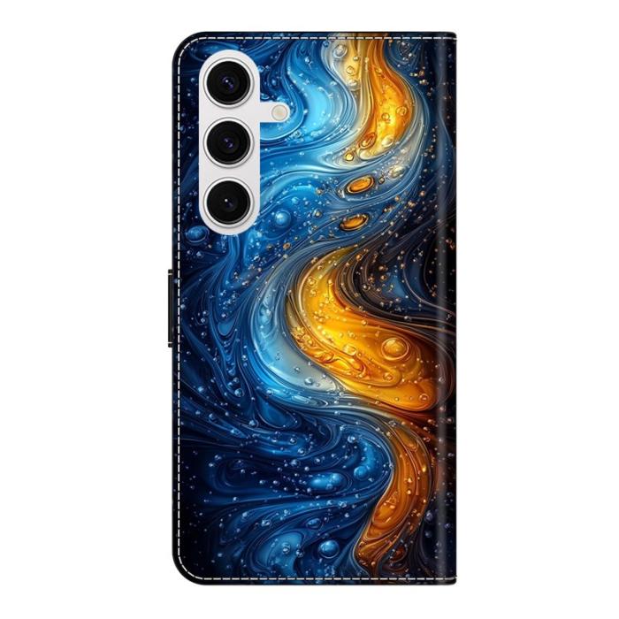 OEM - Samsung Galaxy S26 Fodral Äkta Läder Mönstertryck - Liquid