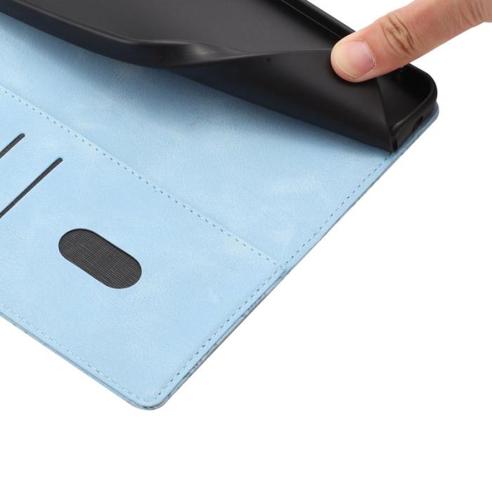 OEM - Samsung Galaxy S26 Plus Fodral Äkta Läder Ställ Skydd - Ljusblå