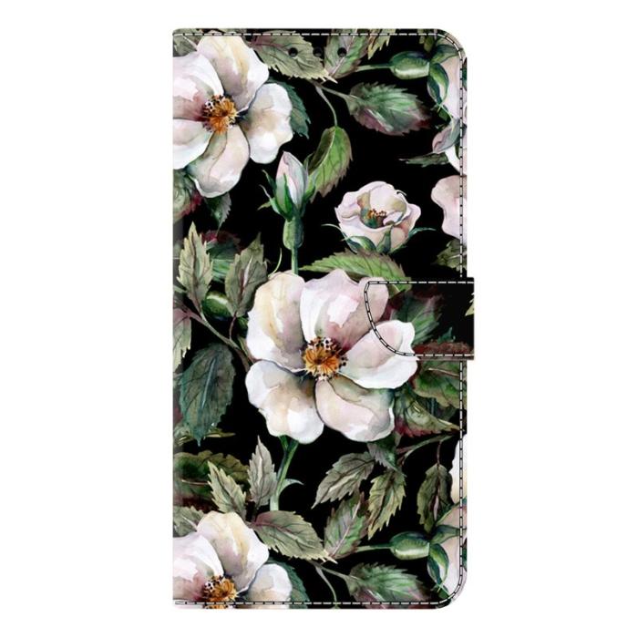 OEM - Samsung Galaxy S26 Plus Fodral Fällbart Ställ PU Läder Mönster - Stor Blomma