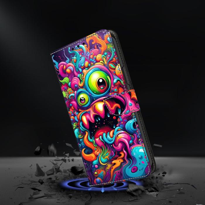 OEM - Samsung Galaxy S26 Plus Fodral Flip PU Läder Mönstertryck - Graffiti Qilin