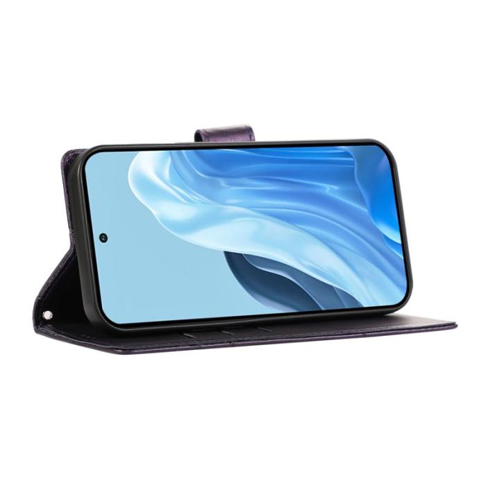 OEM - Samsung Galaxy S26 Plus Fodral Imprint Läder med Handrem - Lila