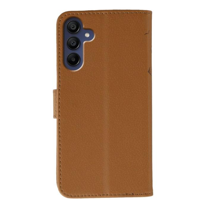 OEM - Samsung Galaxy S26 Fodral Konstläder Feather Imprint - Brun