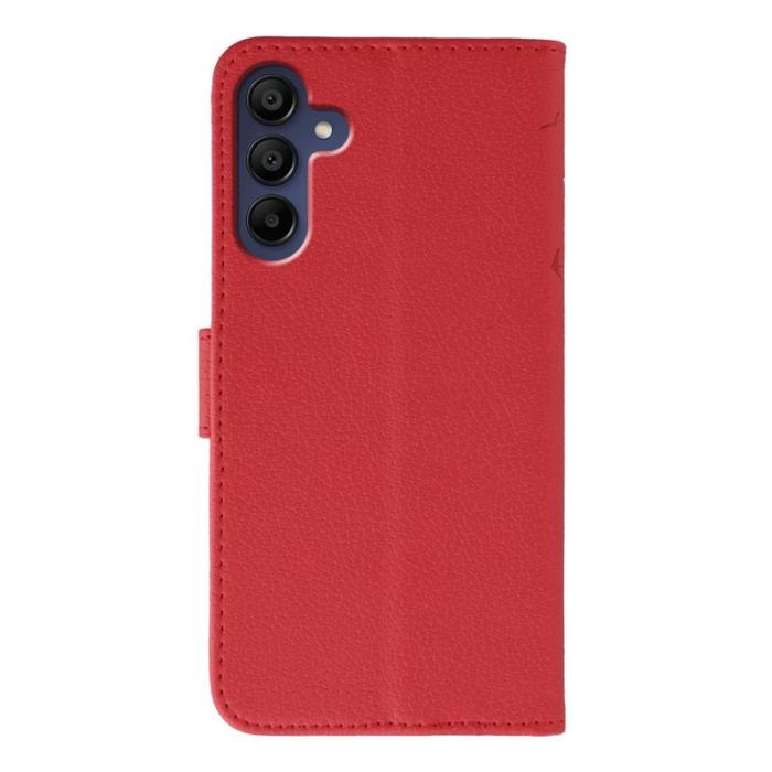 OEM - Samsung Galaxy S26 Fodral Konstläder Feather Imprint - Röd