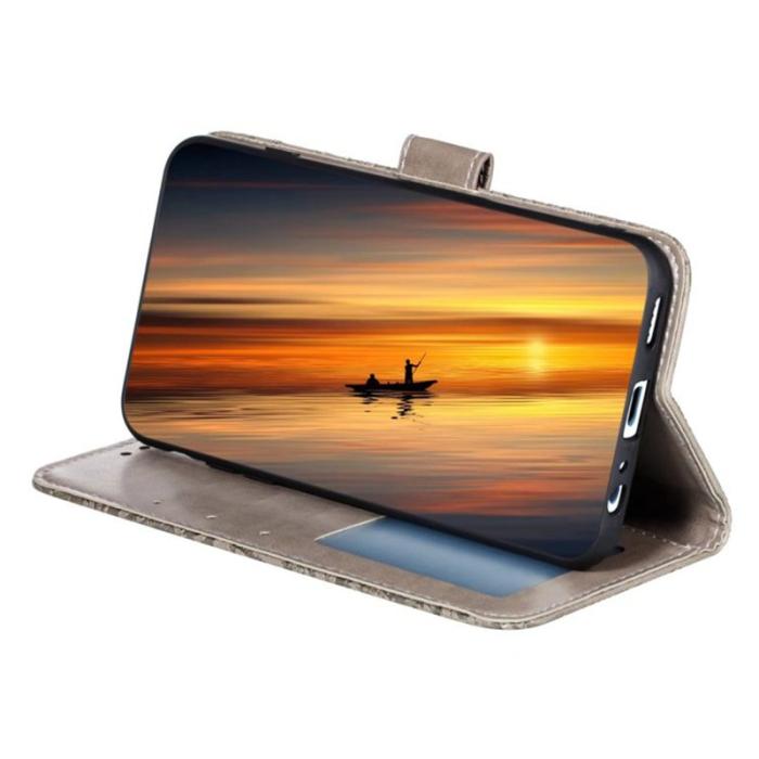 OEM - Samsung Galaxy S26 Plus Fodral Konstläder Flip - Grå