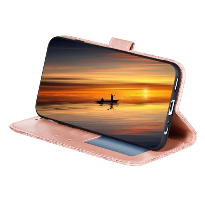 OEM - SAMSUNG Galaxy S26 Plus Fodral Konstläder Flip - Roséguld