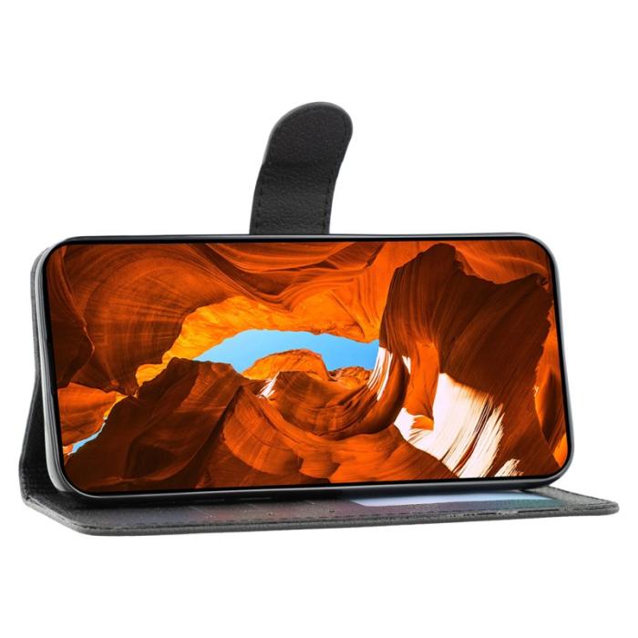 OEM - Samsung Galaxy S26 Fodral Konstläder Med Fjädertryck - Svart