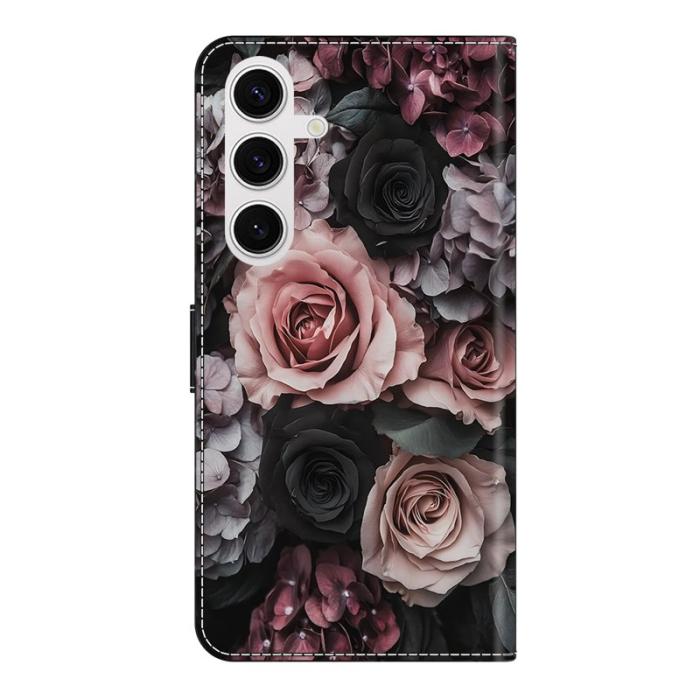 OEM - Samsung Galaxy S26 Fodral Konstläder Mönstertryck - Kinesisk Ros