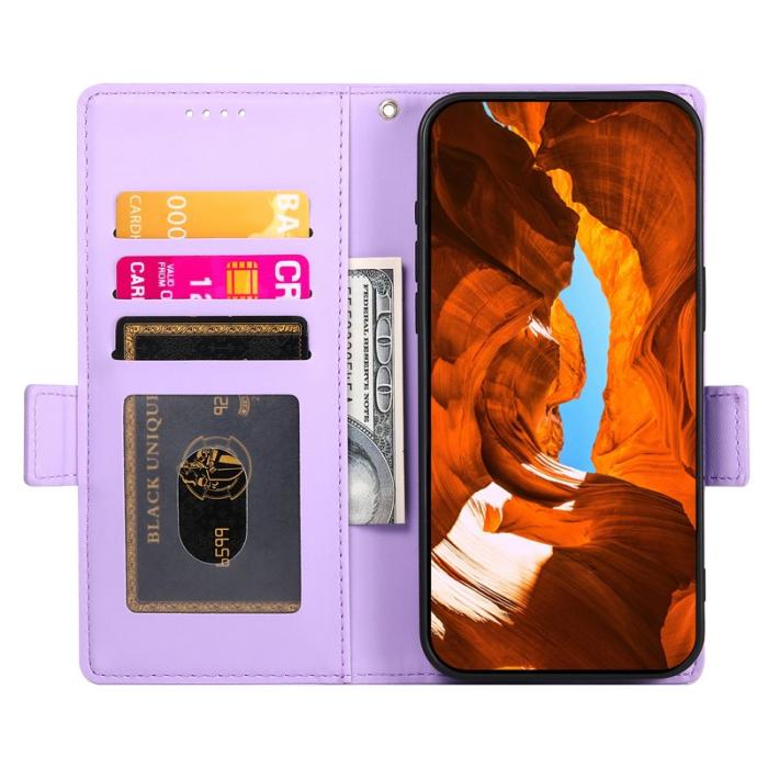 OEM - Samsung Galaxy S26 Fodral Konstläder Ställfodral - Lila