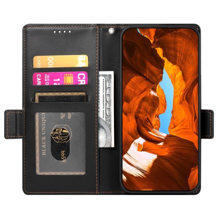 OEM - Samsung Galaxy S26 Fodral Konstläder Ställfodral - Svart