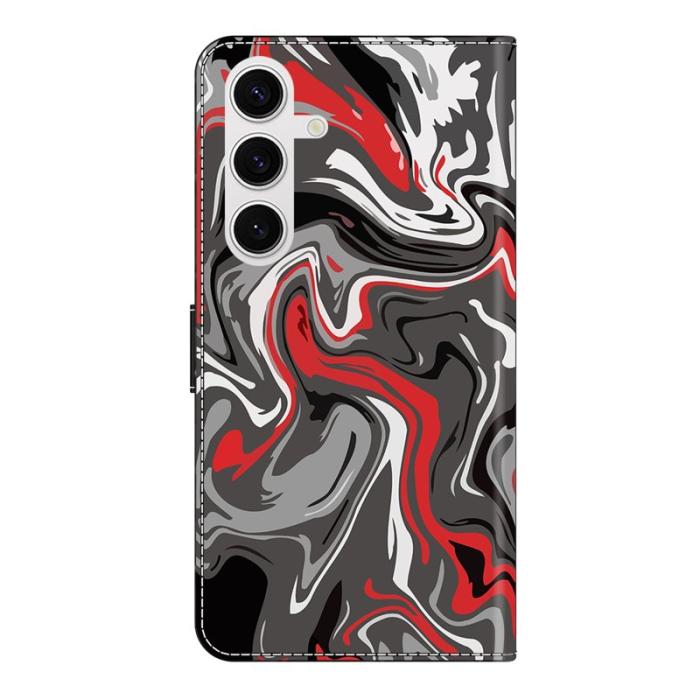 OEM - Samsung Galaxy S26 Fodral Mönstertryck Ställ Läder Flip - Stenstruktur