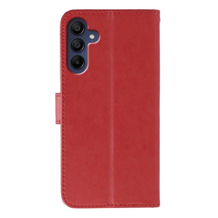 OEM - Samsung Galaxy S26 Fodral PU Läder Flip med Rem - Röd