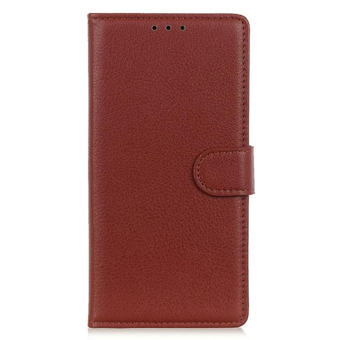 OEM - Samsung Galaxy S26 Fodral PU Läder Litchi Textur - Brun