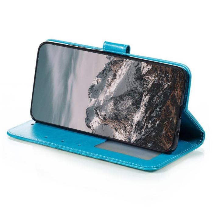 OEM - Samsung Galaxy S26 Plus Fodral PU Läder Mandala Mönster - Blå