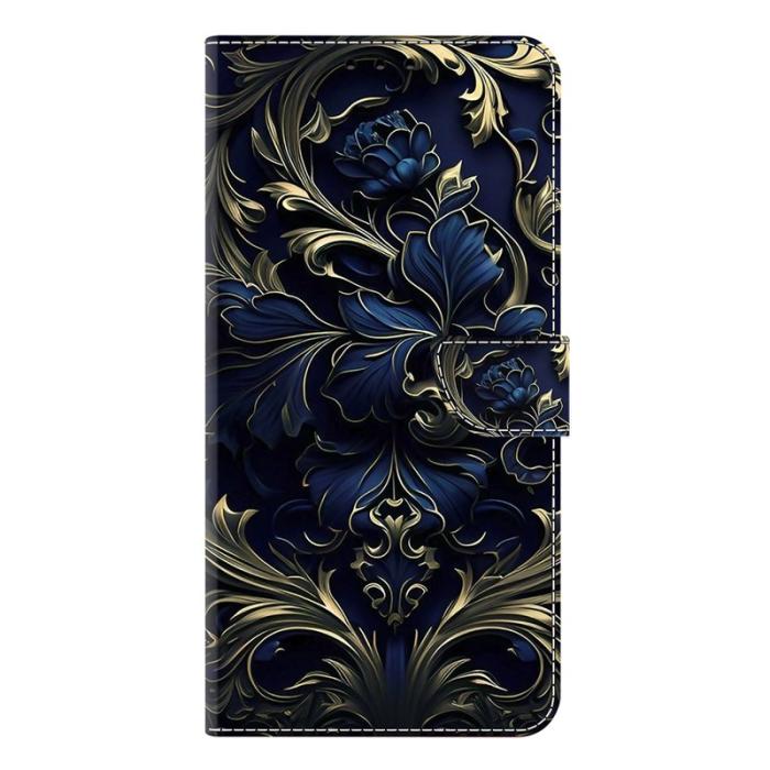 OEM - Samsung Galaxy S26 Fodral PU Läder med Ställ - Blå Blomma
