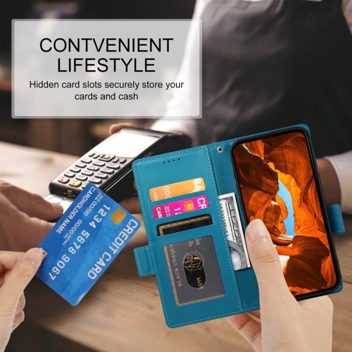 OEM - Samsung Galaxy S26 Fodral PU Läder Plånboksfodral - Blå