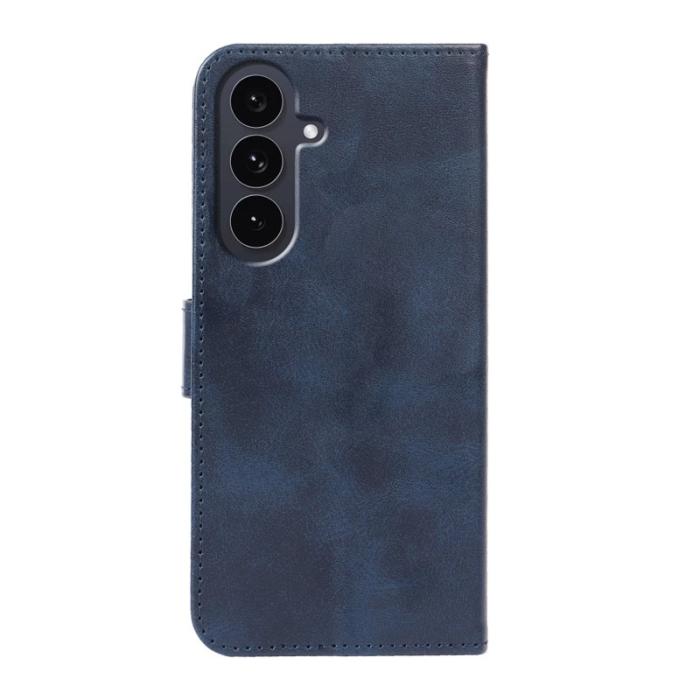 OEM - Samsung Galaxy S26 Fodral Ställ Magnetisk Stängning Äkta Läder - Blå