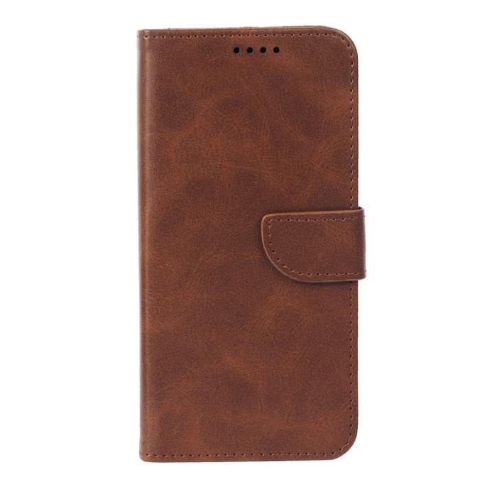 OEM - Samsung Galaxy S26 Fodral Ställ Magnetisk Stängning Äkta Läder - Brun