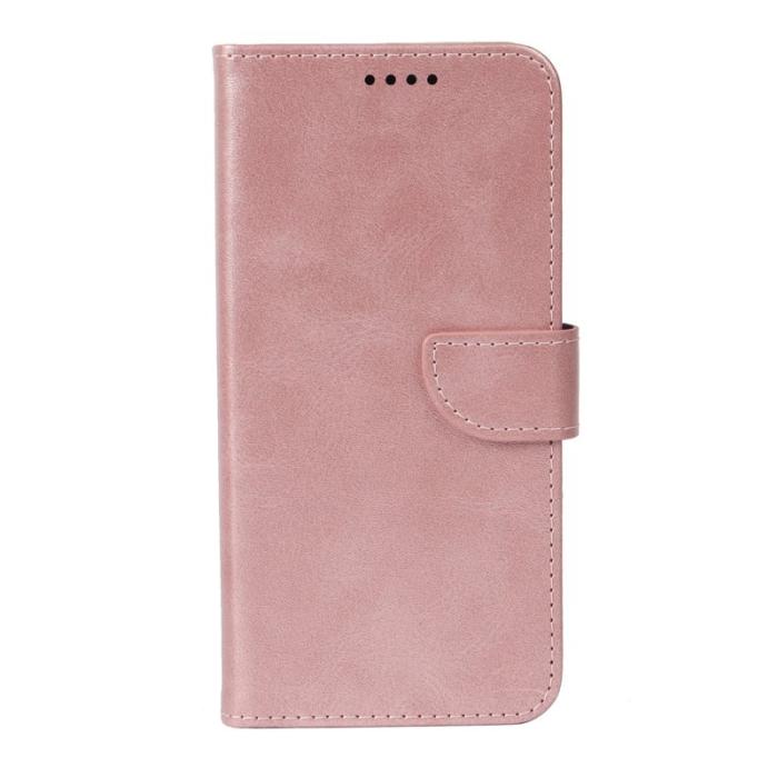 OEM - Samsung Galaxy S26 Fodral Ställ Magnetisk Stängning Äkta Läder - Roséguld