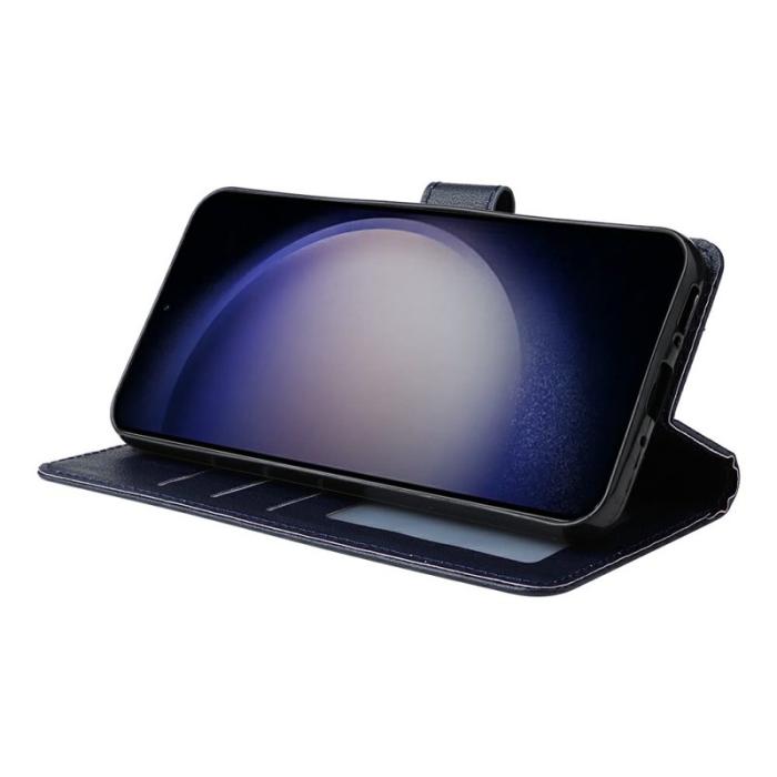 OEM - Samsung Galaxy S26 Plus Fodral Ställ PU Läder - Blå