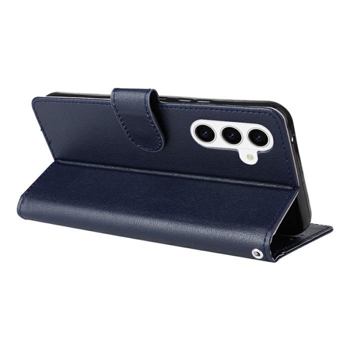 OEM - Samsung Galaxy S26 Plus Fodral Ställ PU Läder - Blå