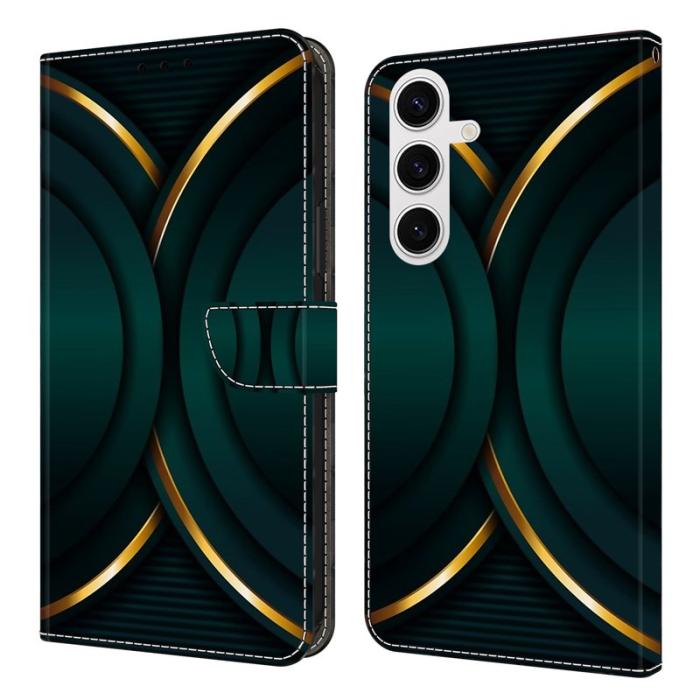 OEM - Samsung Galaxy S26 Plus Fodral 3D Mönster Konstläder Ställ - Guld