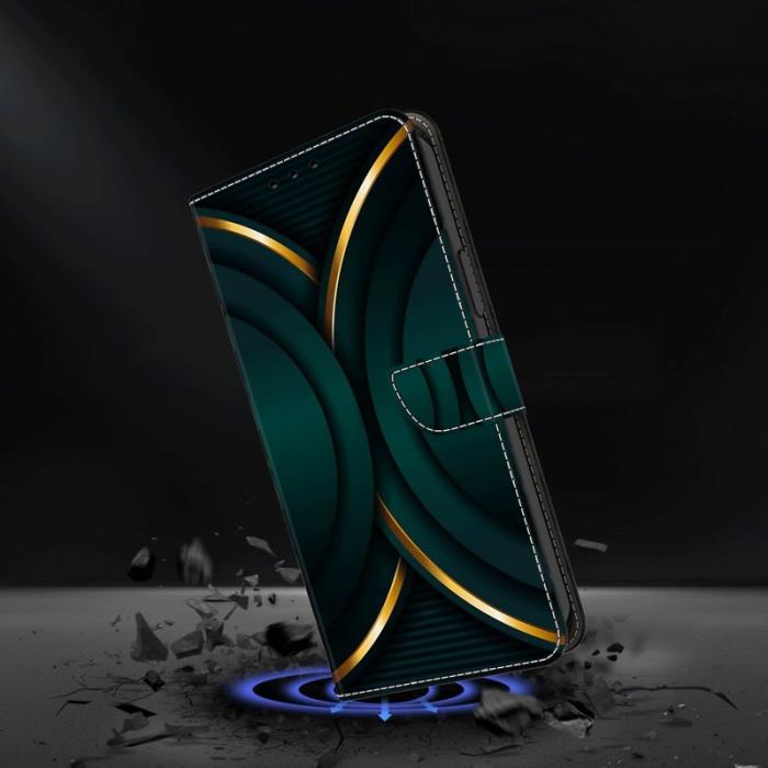 OEM - Samsung Galaxy S26 Plus Fodral 3D Mönster Konstläder Ställ - Guld