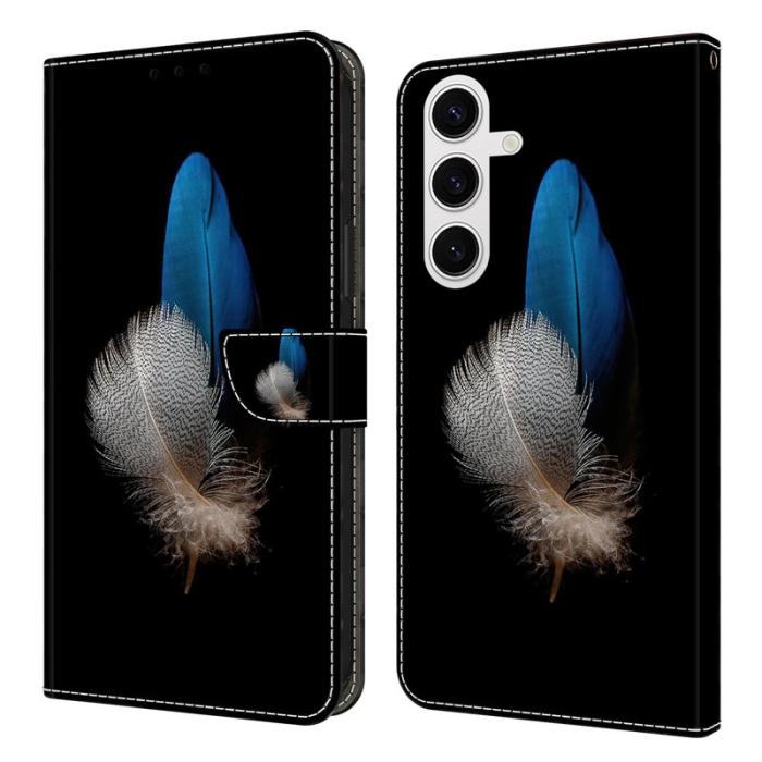 OEM - Samsung Galaxy S26 Plus Fodral 3D Mönster PU Läder - Två Fjädrar