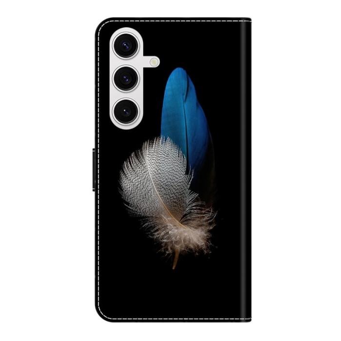 OEM - Samsung Galaxy S26 Plus Fodral 3D Mönster PU Läder - Två Fjädrar