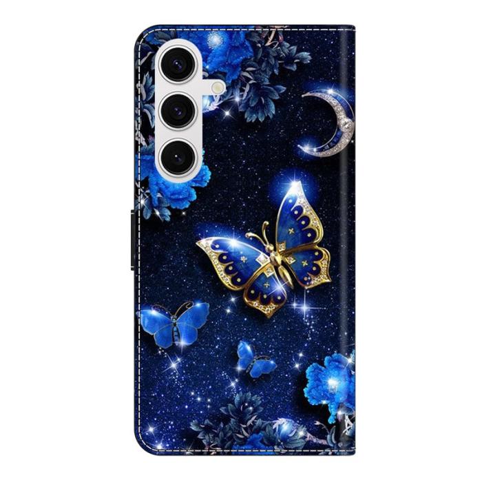 OEM - Samsung Galaxy S26 Plus Fodral Äkta Läder Mönstertryck - Brilliant Butterfly