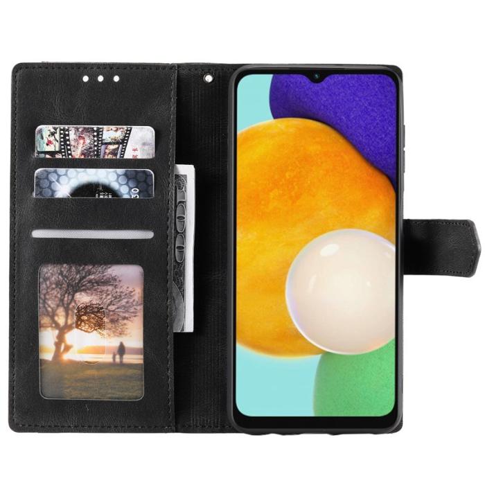 OEM - Samsung Galaxy S26 Plus Fodral Äkta Läder Splicing - Svart