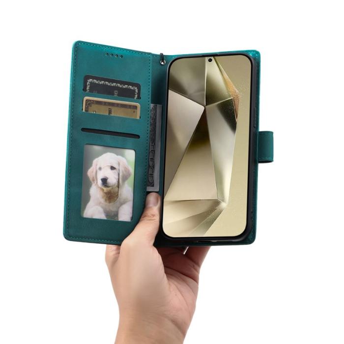 OEM - Samsung Galaxy S26 Plus Fodral Imprinted Totem Konstläder - Mintgrön