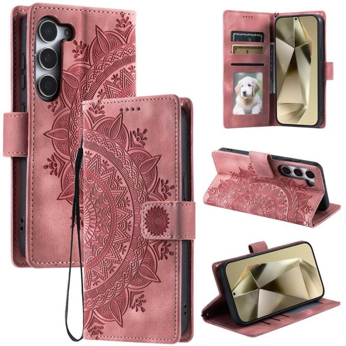 OEM - Samsung Galaxy S26 Plus Fodral Imprinted Totem Konstläder - Roséguld