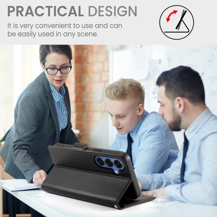 OEM - Samsung Galaxy S26 Plus Fodral Konstläder Ställfunktion - Svart